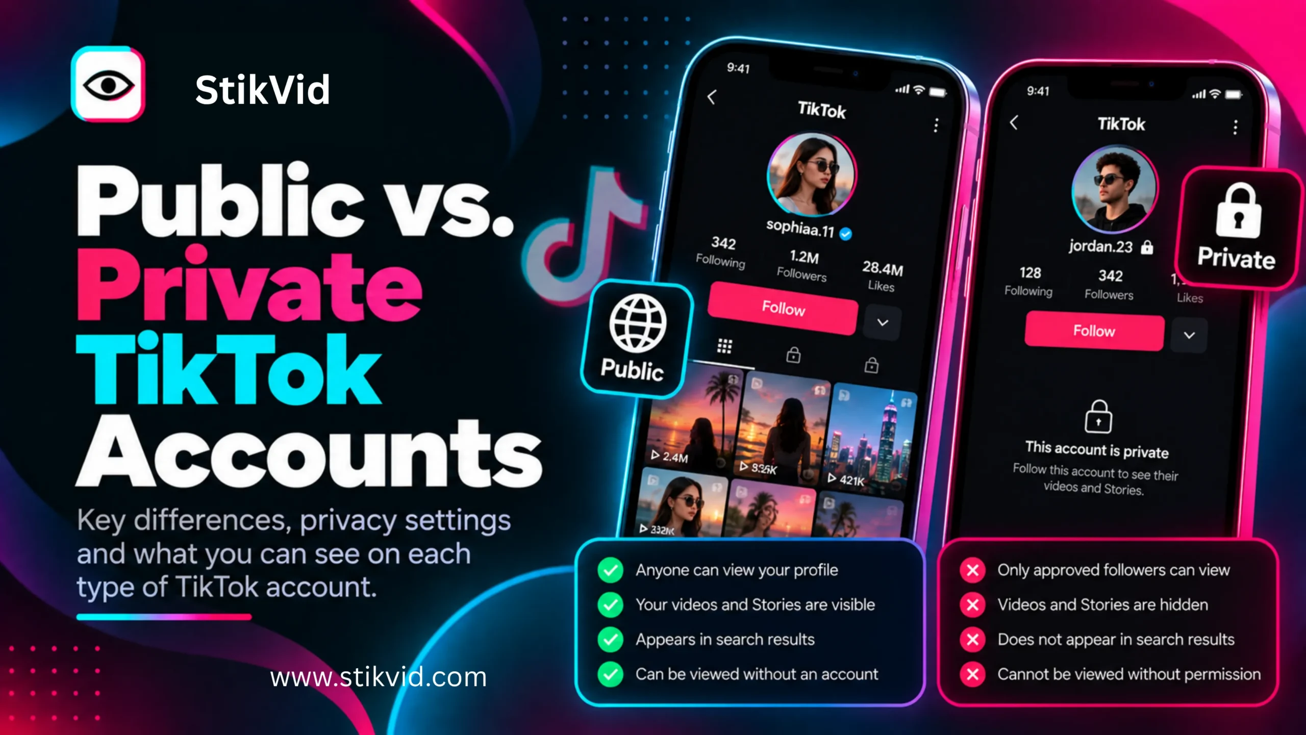 Public vs. Private TikTok Accounts